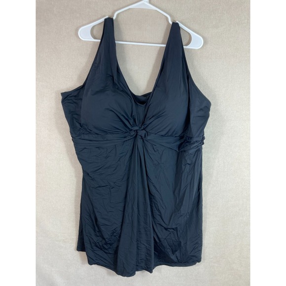 Swimsuits for All Swimsuit Plus 32 Black Slimming One Piece - Picture 1 of 10